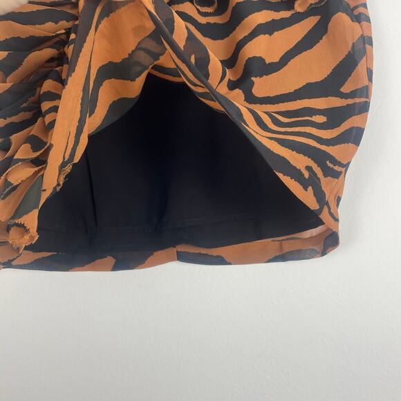 All Saints animal print skirt cheetah Nia/Pia Zephyr Miniskirt size 4 - Picture 4 of 7